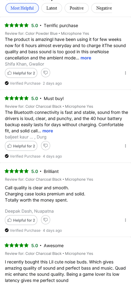 Noise Buds Play Reviews