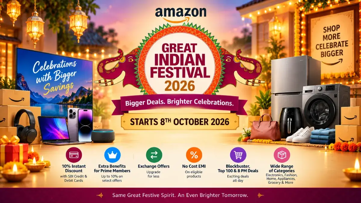 Amazon Great Indian Festival Sale 2026: Date, Offers, Bank Discounts, Prime Benefits & What to Expect 1 Amazon Great Indian Festival Sale 2026