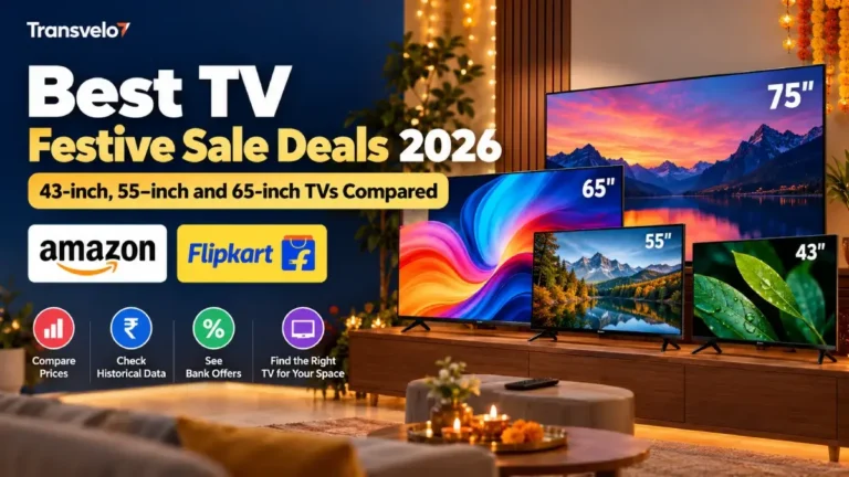 TV festive sale deals featuring 4K smart TVs and price comparisons